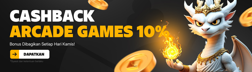 BONUS CASHBACK ARCADE MINGGUAN